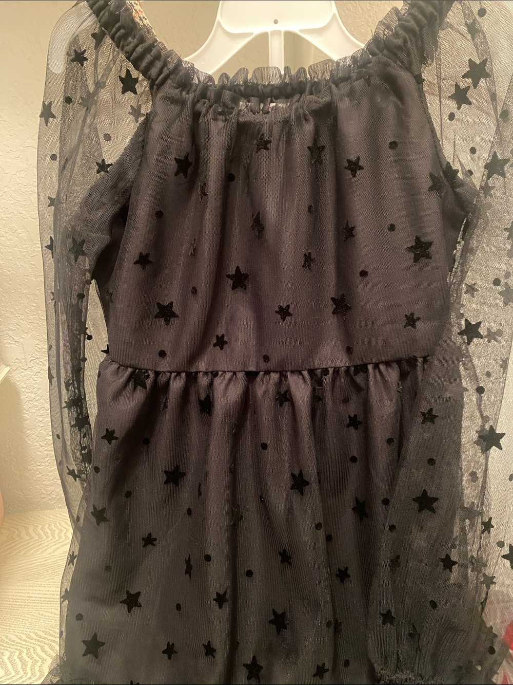 Cat & Jack Black Star Mesh Party Dress